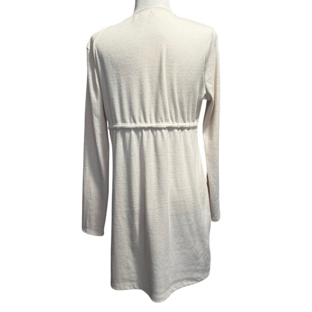 Reformation Karah Tie Dress Cream Long Sleeve Mini XL - Picture 3 of 5